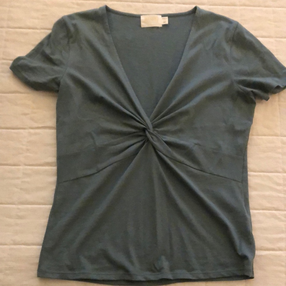 Nation LTD V-Neck Tie Front Short Sleeve Tee